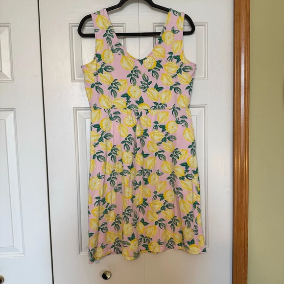 Lemon Print Sleeveless Dress - Picture 1 of 5